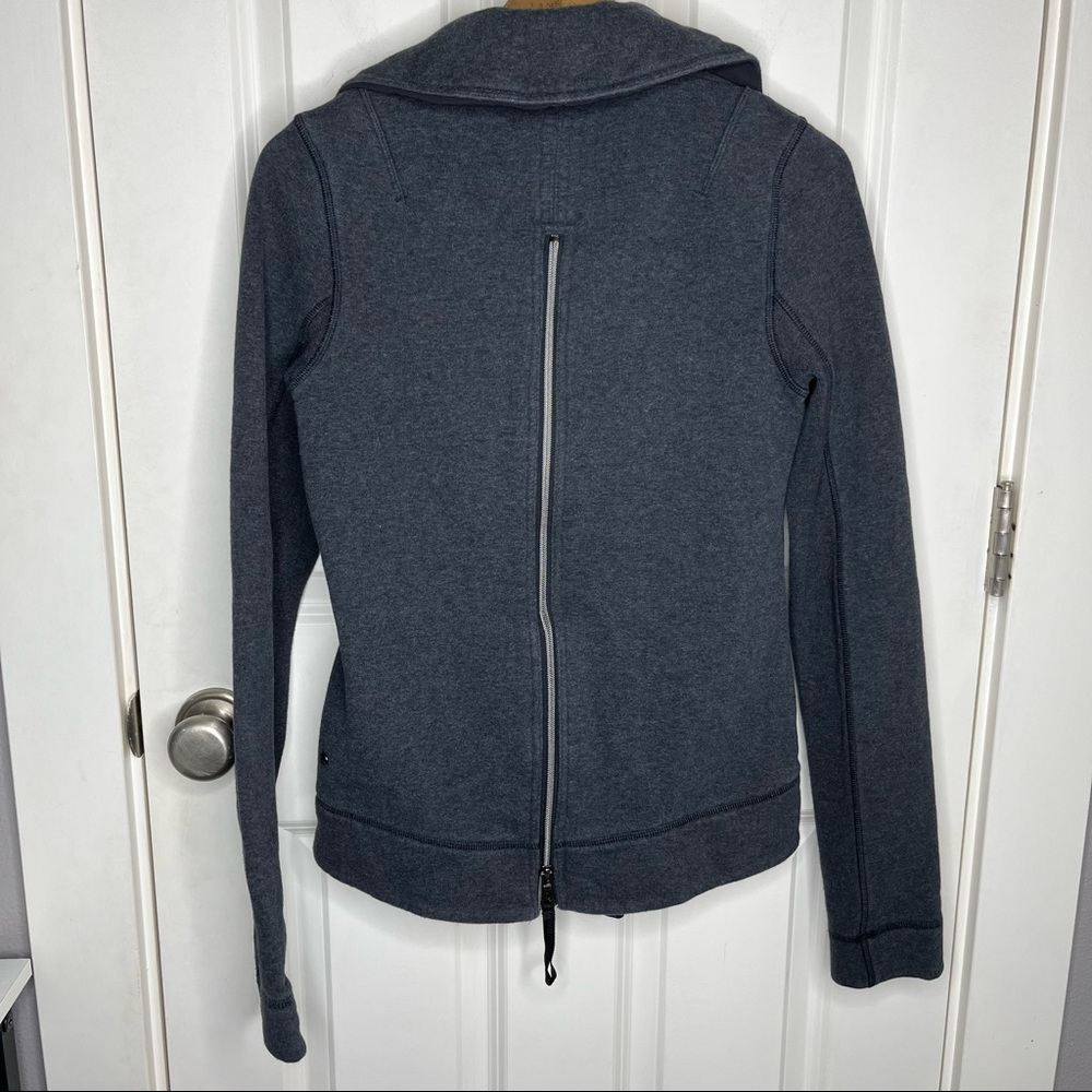 Lululemon En Route Heathered Black Zip Up High Collar Jacket Size 6 - Picture 8 of 11